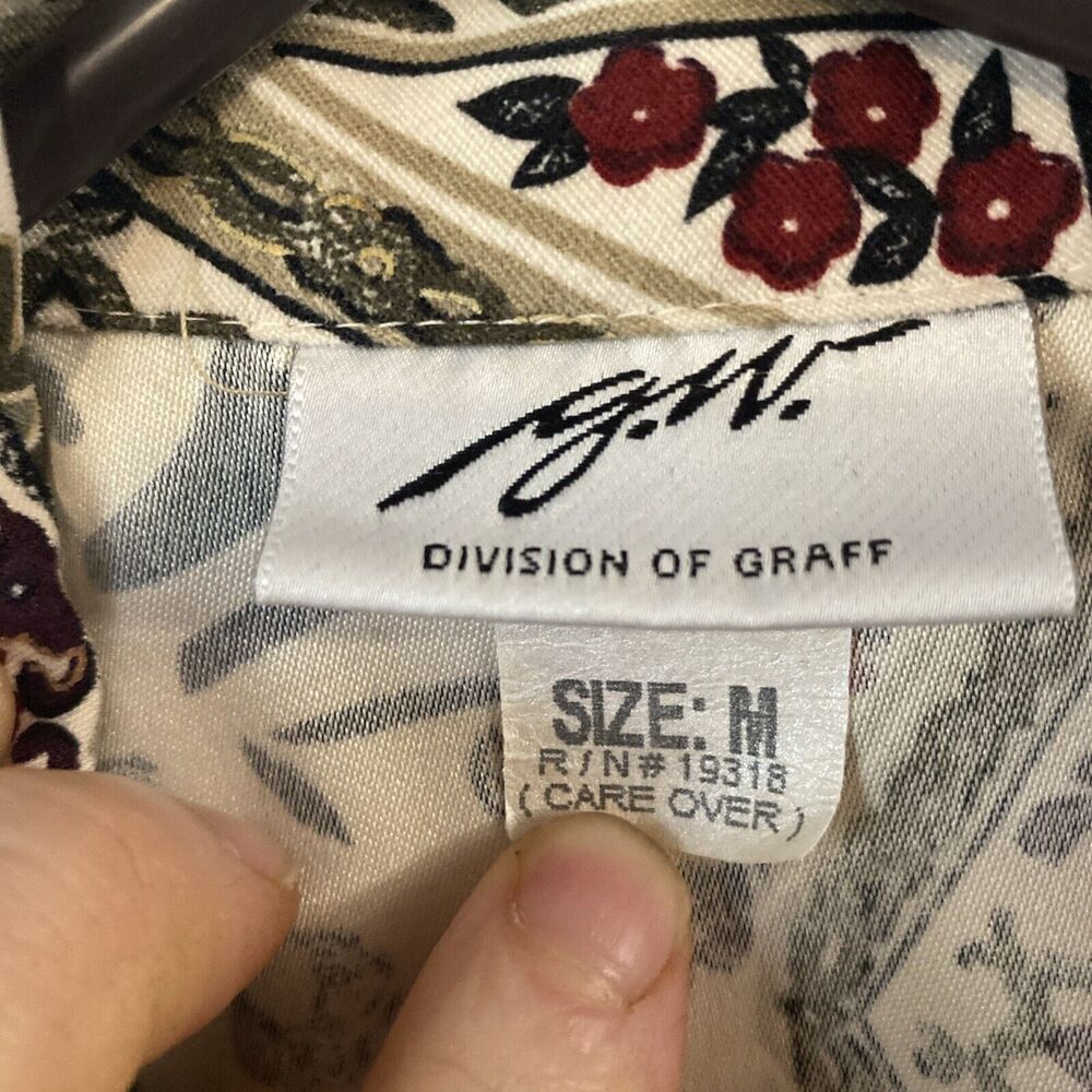 G.W. Of Graff Jacket Women’s Size M Medium Quilted Light Zip Up Floral Pockets - Picture 2 of 15